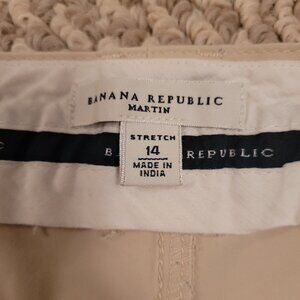Banana Republic "Martin" Women's Stretch Cropped Tan Pants
